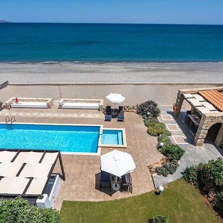 Beachfront Villa Turquoise With Private Pool, Bbq And Ping Pong Table La Canea Exterior foto