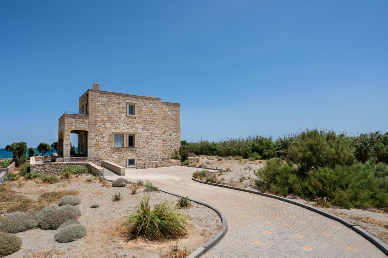 Beachfront Villa Turquoise With Private Pool, Bbq And Ping Pong Table La Canea Exterior foto